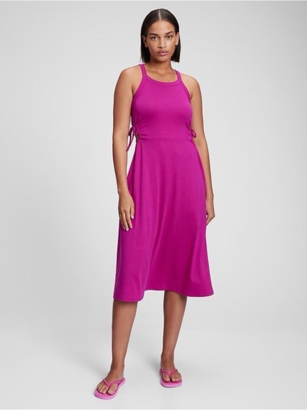 GAP Like New Modern Side Tie Cutout MIDI Dress Size M